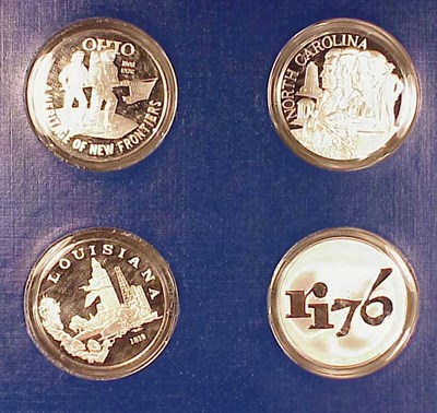Lot 10D - Silver Medals Bi-Centennial Fifty State...