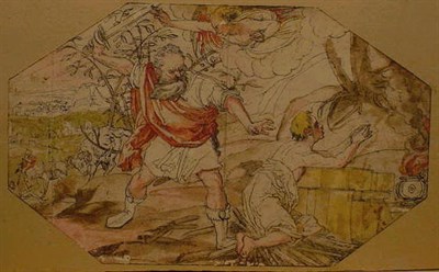 Lot 43 - Italian School 18th Century SACRIFICE OF ISAAC...