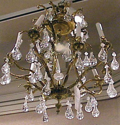 Lot 451 - Rococo Style Gilt-Brass Ten-Light Chandelier