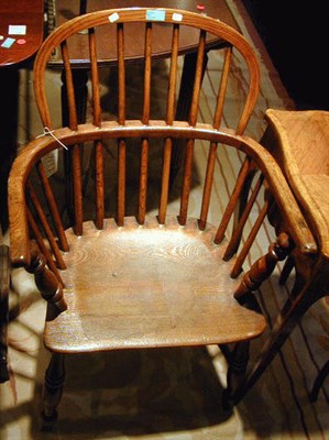 Lot 433 - Pair of Georgian Style Oak Windsor Chairs