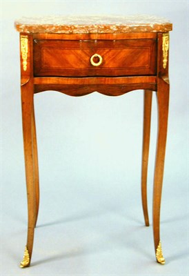 Lot 540 - Louis XV Style Marble Top Fruitwood Side Table