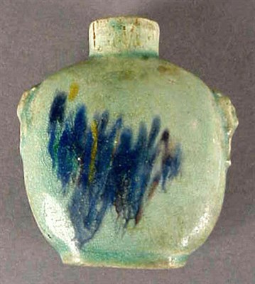Lot 569 - Chinese Pale Green Flambe Ceramic Snuff...