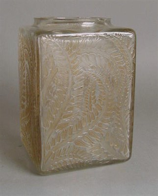 Lot 463 - Lalique Myrrhis Vase Of rectangular form, in...