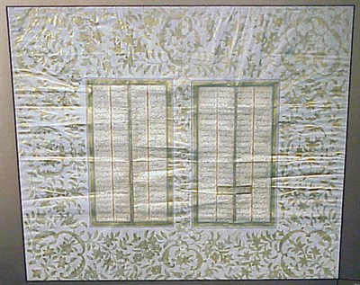 Lot 77 - Two Gilt Koran Pages Mounted together. Sight...