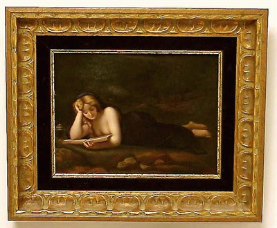 Lot 571 - KPM Porcelain Plaque Depicting a woman reading,...