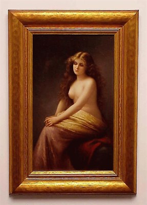 Lot 568 - KPM Porcelain Plaque Depicting a partially...