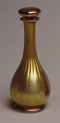 Lot 407 - Tiffany Favrile Glass Perfume Bottle With...