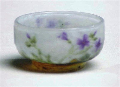 Lot 252 - Daum Nancy Enameled Cameo Glass Miniature Bowl...