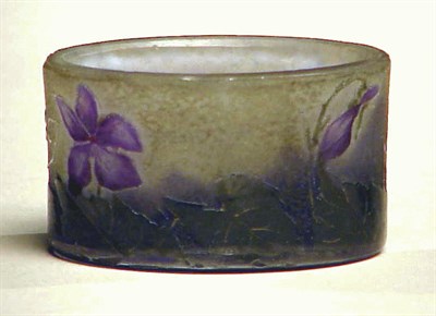 Lot 246 - Daum Nancy Enameled Cameo Glass Miniature Bowl...