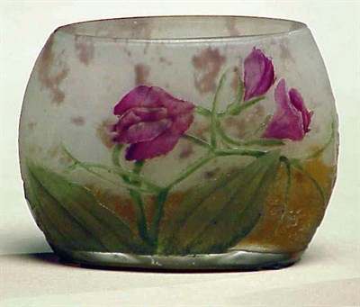 Lot 248 - Daum Nancy Enameled Cameo Glass Miniature Vase...