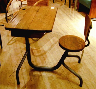 Lot 181 - Wood and Metal School Desk Jean Prouve The...