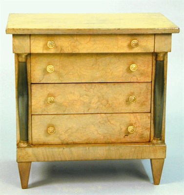 Lot 274 - Empire Style Mahogany Diminutive Chest of Drawers