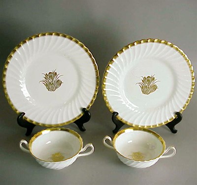 Lot 497 - Minton Porcelain Dinner Service Each with a...