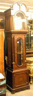 Lot 623 - Continental Marquetry Inlaid Tall Case Clock...