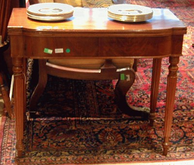 Lot 308 - Federal Mahogany Fold-Over Card Table...