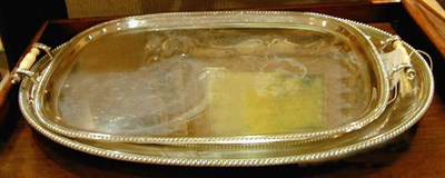 Lot 419 - Set of Four Sheffield Silver Plated Oval Platters