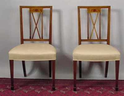 Lot 462 - Set of Eight George III Style Inlaid Mahogany...