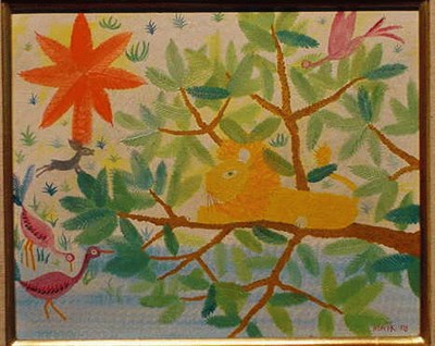 Lot 30 - Henri Maik French, b. 1922 ZEBRE AU BORD DE...
