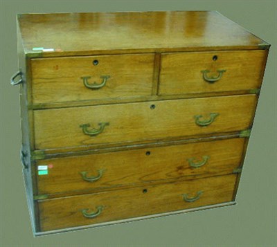 Lot 277 - Georgian Mahogany Campaign Chest