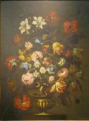 Lot 93 - Manner of Jean Baptiste Monnoyer FLORAL STILL...