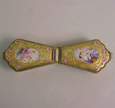 Lot 434 - German Porcelain Two Lidded Box Of bow tie...