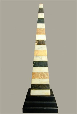 Lot 555 - Pair of Marble and Stone Obelisks