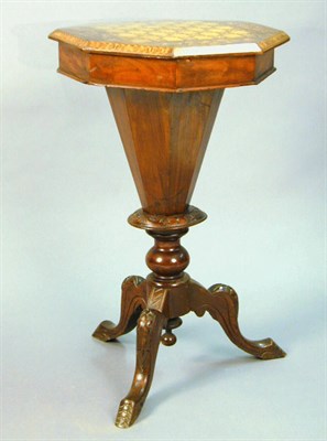 Lot 549 - Victorian Parquetry-Inlaid Sewing Table