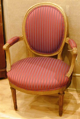 Lot 236 - Pair of Louis XVI Style Painted Wood Fauteuils