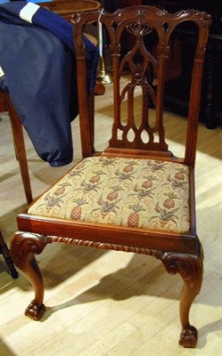 Lot 449 - Pair of George III Style Mahogany Side Chairs