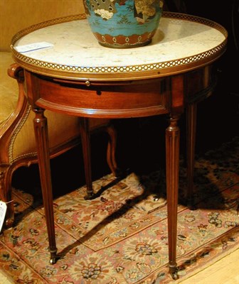 Lot 442 - Louis XVI Style Marble Top Mahogany Circular...
