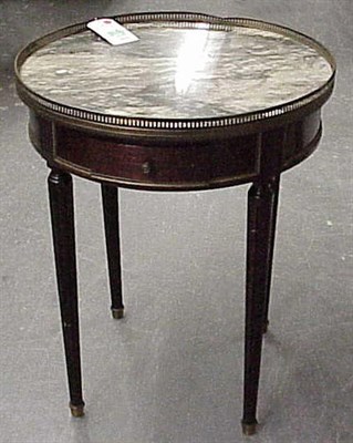 Lot 445 - Louis XVI Style Marble Top Mahogany Side Table