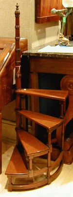 Lot 388 - Regency Style Mahogany Spiral Library Steps