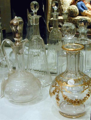 Lot 742 - Group of Six Glass Decanters