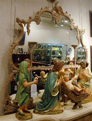 Lot 120 - Georgian Style Bleached Mahogany Mirror