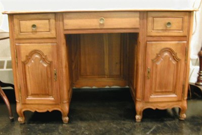 Lot 543 - Provincial Louis XV Style Fruitwood Kneehole Desk