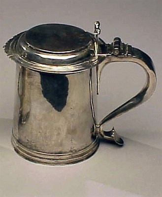 Lot 530 - Queen Anne Silver Tankard Maker's mark rubbed,...