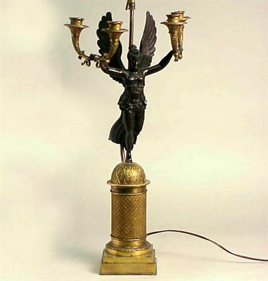 Lot 509 - Empire Style Gilt and Patinated-Bronze...