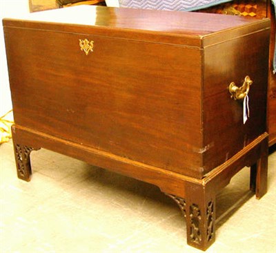Lot 465 - George III Mahogany Blanket Chest on Stand...