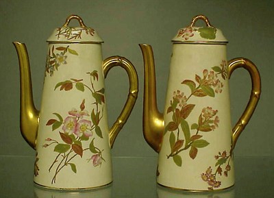 Lot 635 - Group of Four Royal Worcester Gilt-Decorated...