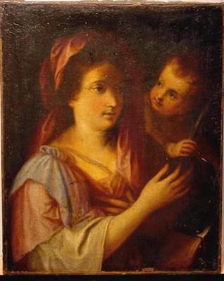 Lot 135 - Italian School 17th Century SAINT WITH AN...