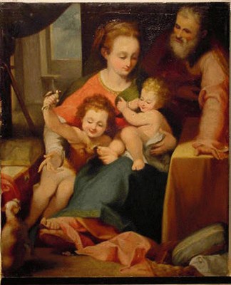 Lot 126 - After Federico Barocci HOLY FAMILY WITH INFANT...