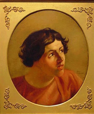 Lot 20 - Karl Brullof HEAD OF A YOUNG MAN Bears a...