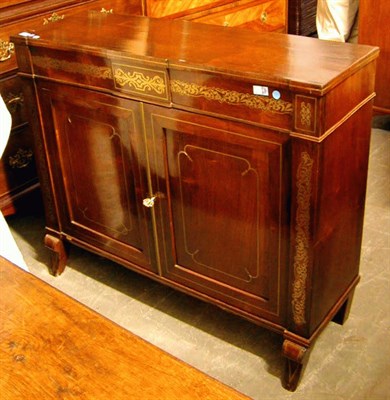 Lot 657 - Regency Brass-Inlaid Rosewood Side Cabinet The...