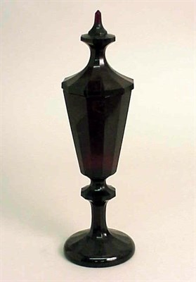 Lot 465 - Bohemian Glass Covered Vase Of goblet form,...