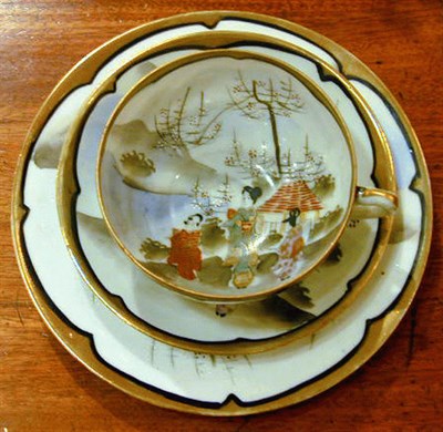 Lot 241 - Japanese Porcelain Tea Set Approximately...