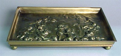 Lot 522 - French Bronze Tray Decorated with a relief of...