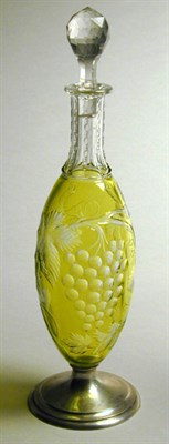 Lot 474 - Silver-Mounted Bohemian Glass Stoppered Bottle...