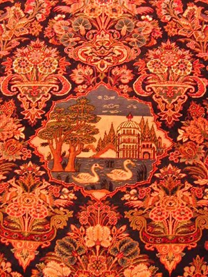 Lot 675 - Kashan Prayer Rug Central Persia, second...