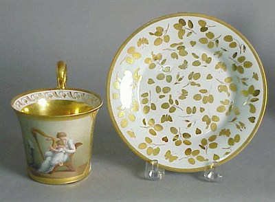 Lot 577 - Vienna Porcelain Cup and Saucer Early 19th...