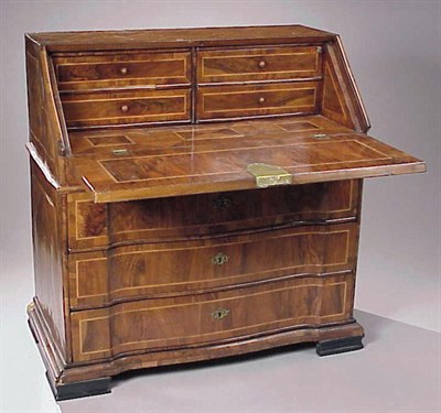 Lot 321 - Italian Baroque Walnut Bureau 18th Century The...